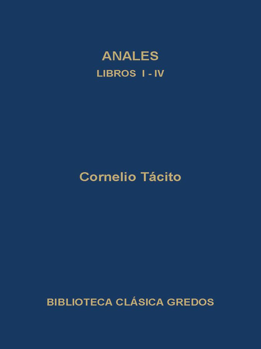 Title details for Anales. Libros I-VI by Cornelio Tácito - Available